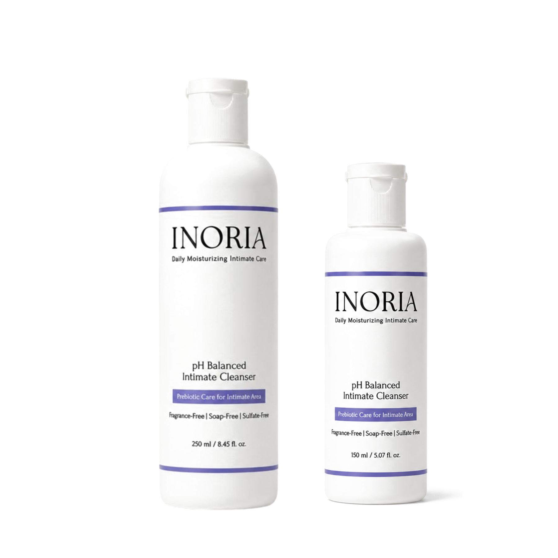 INORIA pH Balanced Intimate Cleanser, 150ml and 250ml